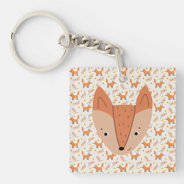 Porte-clefs Bois Animaux Boho Design (Devant)
