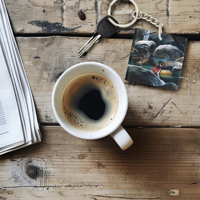 Porte-clefs Bois Canards Étang (Créateur téléchargé)