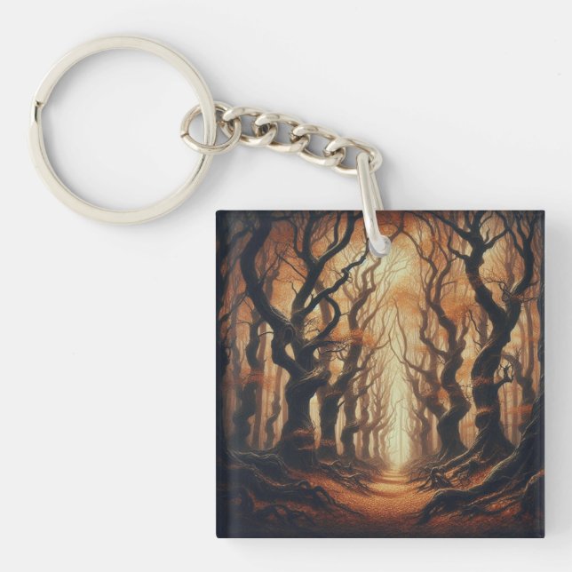 Porte-clefs Bois d'automne gothique (Devant)
