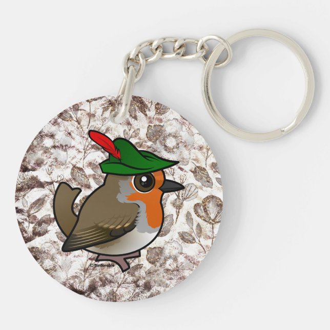 Porte-clefs Bois Robin Européen Birdorable (Dos)