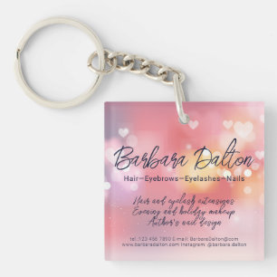 Porte-clefs Bokeh rose