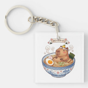 Porte-clefs Bol de ramen au capybara mignon - Anime japonaise
