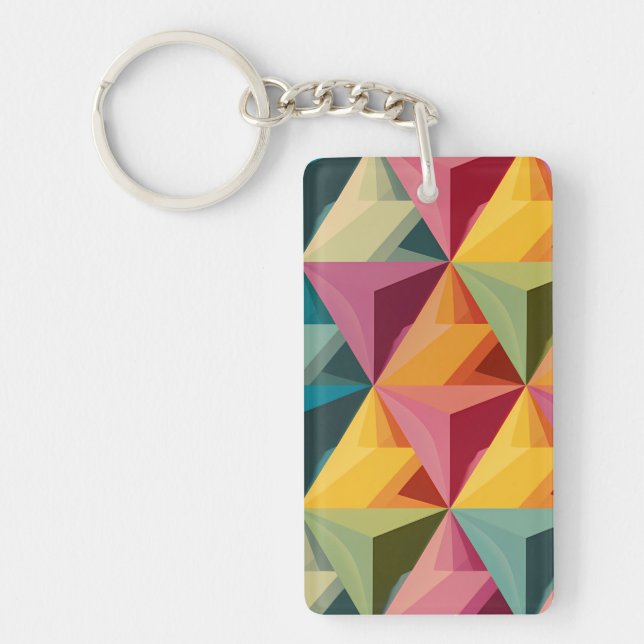 Porte-clefs Bold Geometric Triangle Pattern  (Devant)