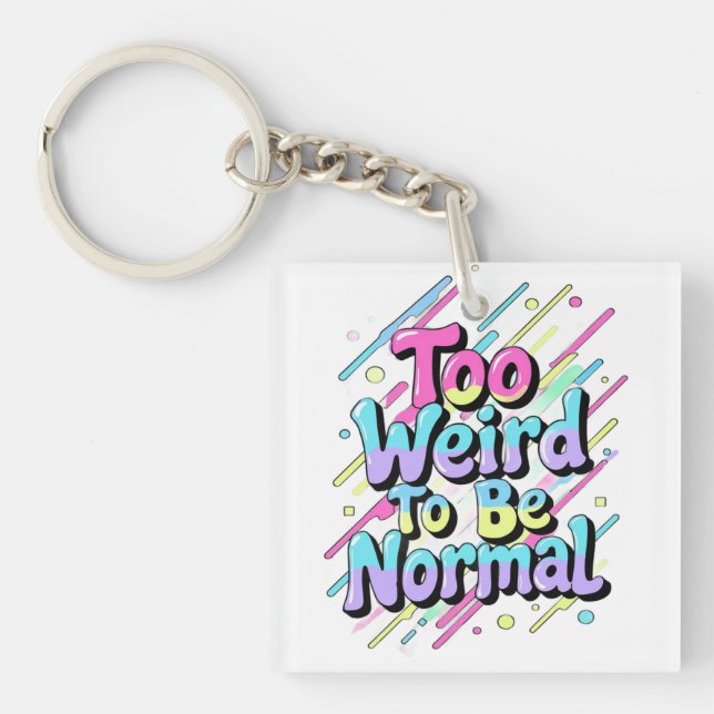 Porte-clefs Bold Pastel Graffiti Quote Design (Devant)