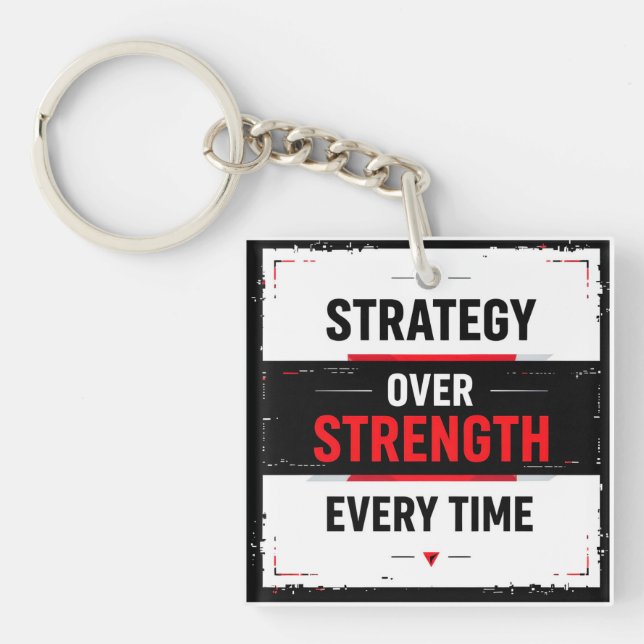 Porte-clefs Bold "Strategy Over Strength Every Time" Graphic w (Devant)