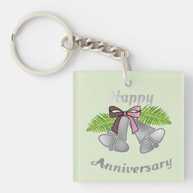 Porte-clefs Bon Anniversaire Cloches : (Devant)