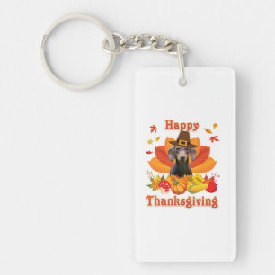 Porte-clefs Bon thanksgiving Dachshund Propriétaire Chien Anim
