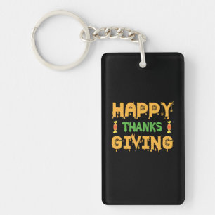Porte-clefs Bon thanksgiving d'Halloween Anniversaire