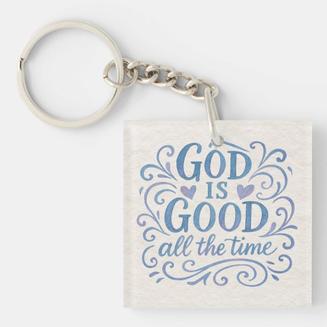 Porte-clefs Bon Typographie de Bonheur Fantaisiste (Devant)