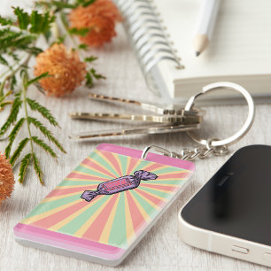 Porte-clefs Bonbons Emballés Art Pop Vintage