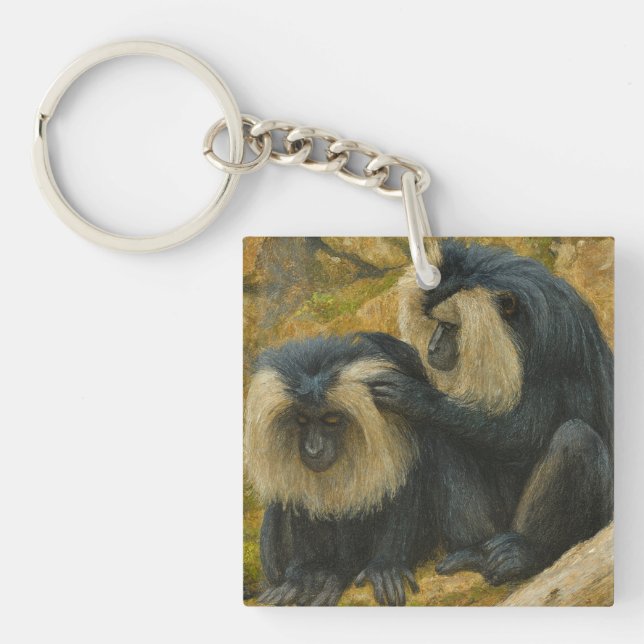 Porte-clefs Bond Macaque - Rituel Grooming (Devant)