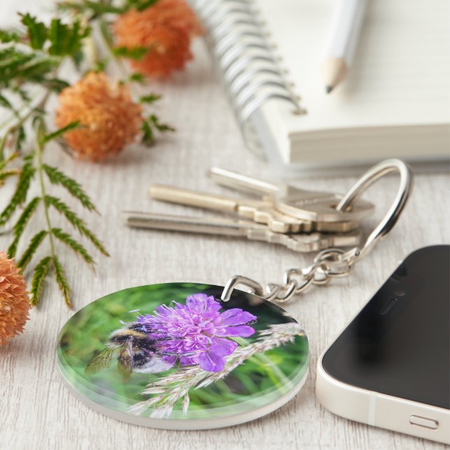 Porte-clefs Bonheur floral à la clé (Devant droit)