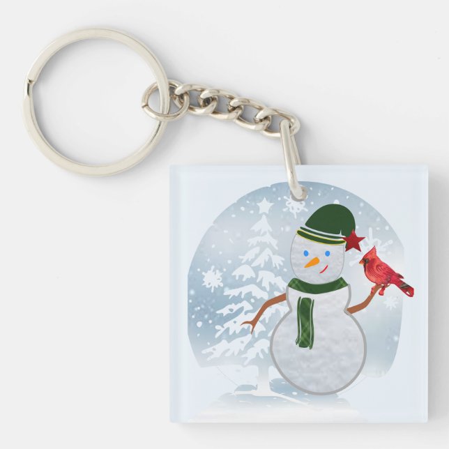 Porte-clefs Bonhomme de neige  (Devant)