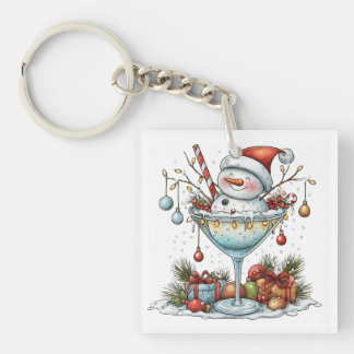 Porte-clefs Bonhomme de neige Santa Marguerita Time