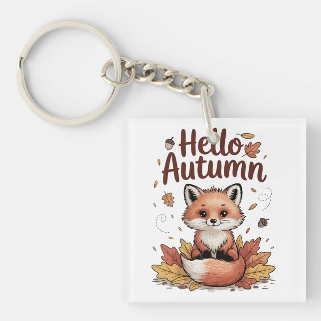 Porte-clefs Bonjour Automne (Devant)