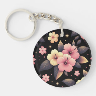 Porte-clefs Bonjour Hibiscus