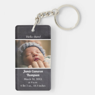 Porte-clefs Bonjour, là !!  Présentation de la naissance d'un
