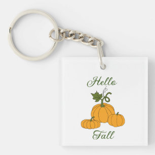 Porte-clefs Bonjour Minimaliste Mignon Automne