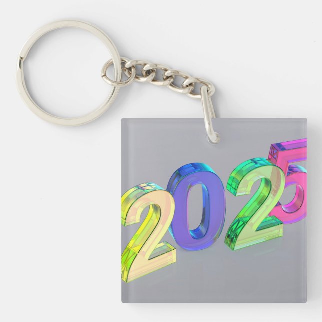 Porte-clefs Bonne année 2025 (Devant)