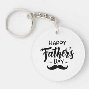 Porte-clefs Bonne Fête des pères - Mustache Célébration Art