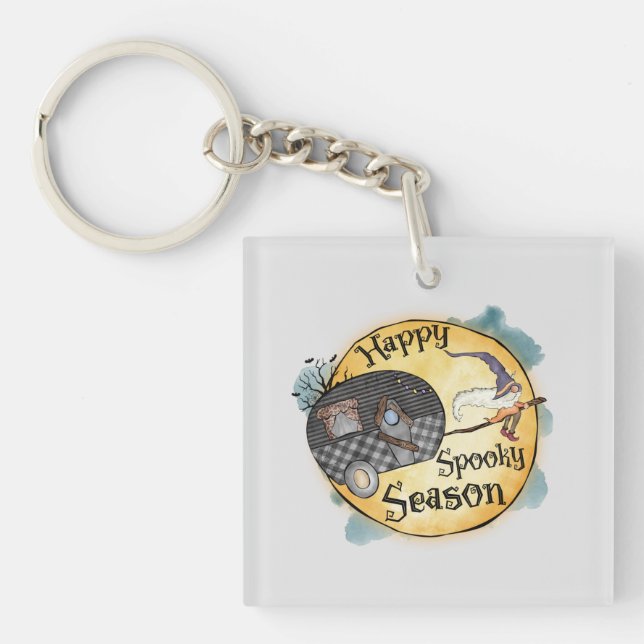Porte-clefs Bonne saison Éffrayante | Halloween Camping (Devant)