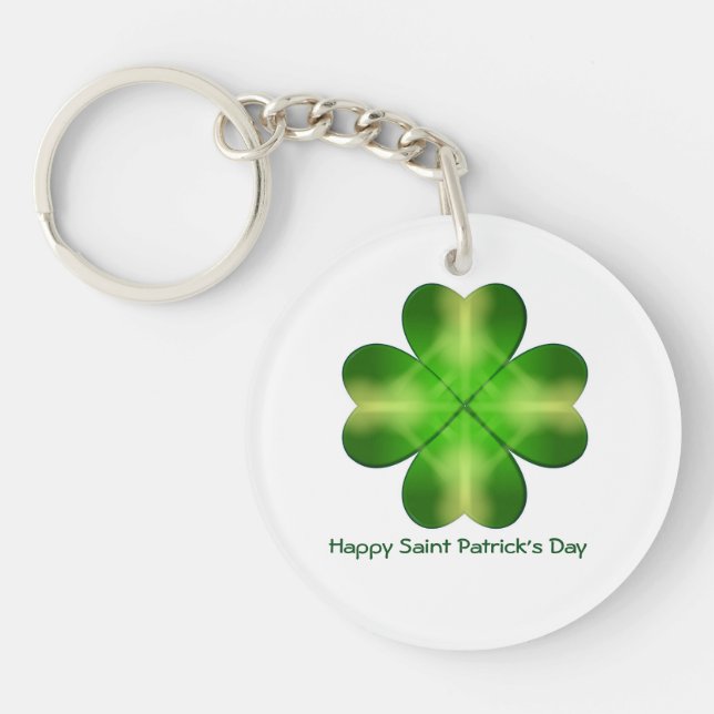 Porte-clefs Bonne St Patrick's Day et Bonne chance (Devant)
