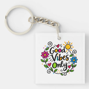 Porte-clefs Bonnes Vibrations Uniquement