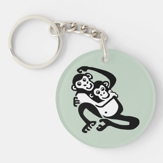 Porte-clefs BONOBO mignon - Chimpanzé - Primate - Faune (Devant)