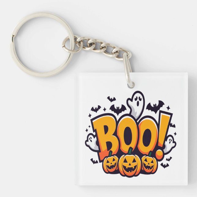 Porte-clefs Boo ghosts halloween  (Devant)
