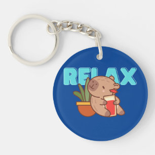 Porte-clefs Bookish Capybara Fob