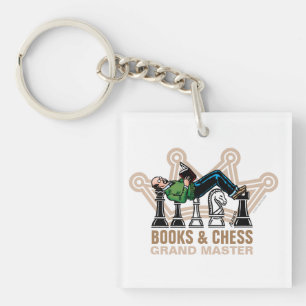 Porte-clefs Books & Chess Grand Master Acrylic Keychain