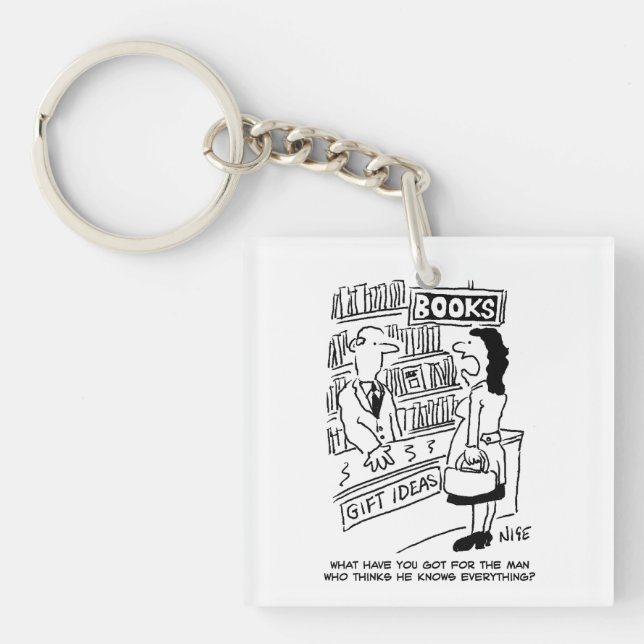 Porte-clefs Bookshop Customer pose une question au Bookseller (Devant)