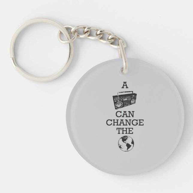 Porte-clefs Boombox peut changer le monde (Devant)