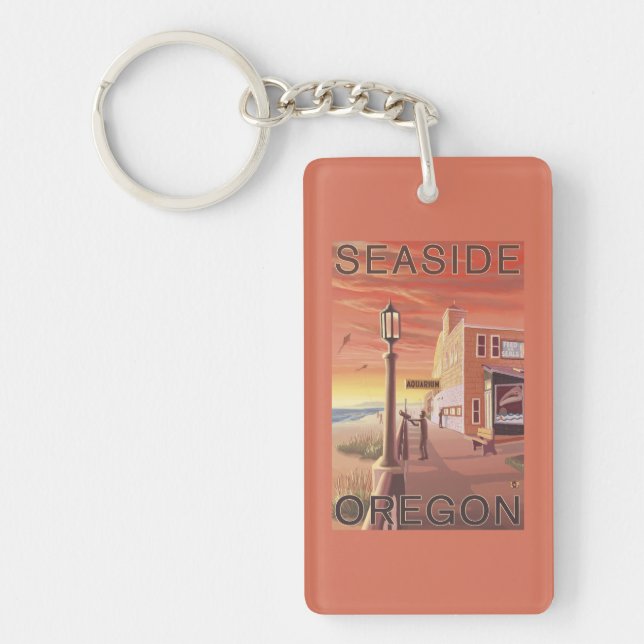 Porte-clefs Bord de la mer, vue d'OregonAquarium (Devant)