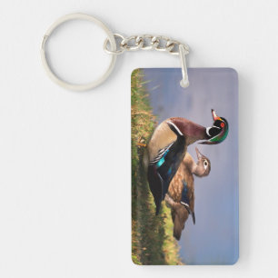 Porte-clefs Bord de lac, Canard branchu
