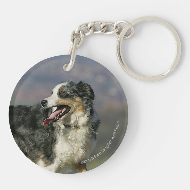 Porte-clefs Border collie haletant 2 (Dos)