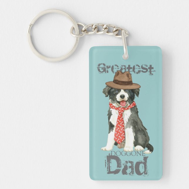 Porte-clefs Bordure Collie Papa (Devant)