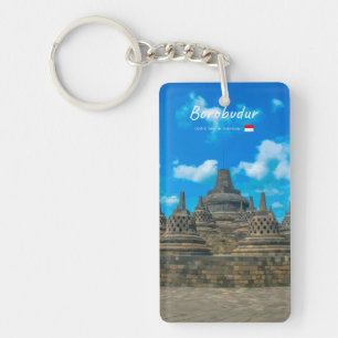 Porte-clefs Borobudur, Indonésie - Ancien temple bouddhiste Sl