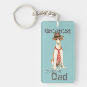 Porte-clefs Borzoi Papa