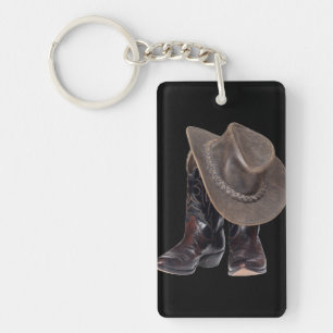 Porte-clefs Bottes et casquette de cowboy