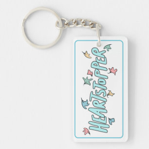 Porte-clefs Bouchon de coeur personnalisé blanc