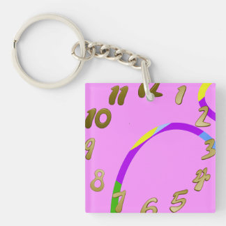 Porte-clefs Boucles modernes Pink Magenta