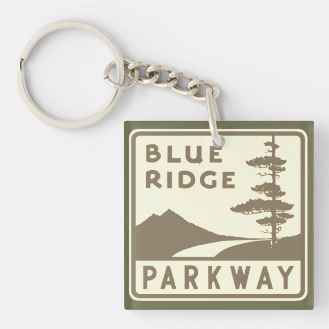 Porte-clefs Bouclier Blue Ridge Parkway (Devant)