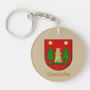 Porte-clefs Bouclier historique de Camacho avec drapeau d'Espa