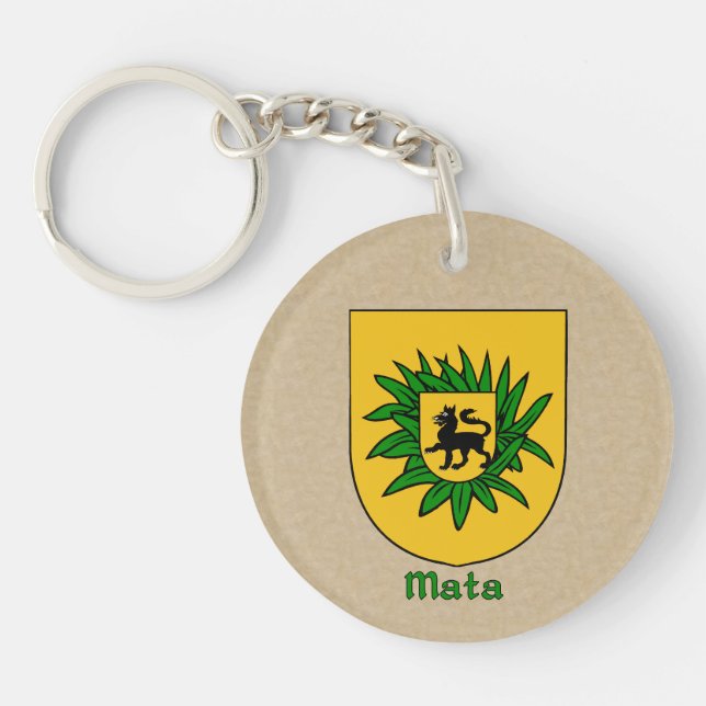 Porte-clefs Bouclier historique de Mata et drapeau mexicain (Devant)