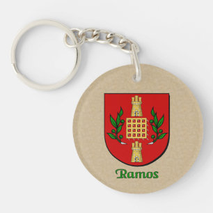 Porte-clefs Bouclier historique Ramos et drapeau espagnol