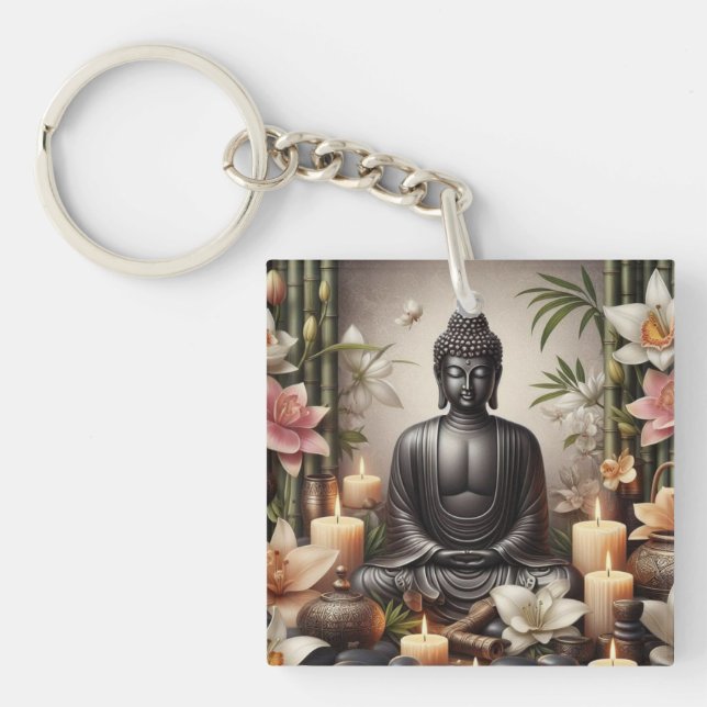 Porte-clefs Bouddha dans le Porte - clé de prière (Devant)