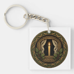 Porte-clefs Bougie de Noël irlandaise à la fenêtre