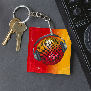 Porte-clefs Boule de disco scintillante