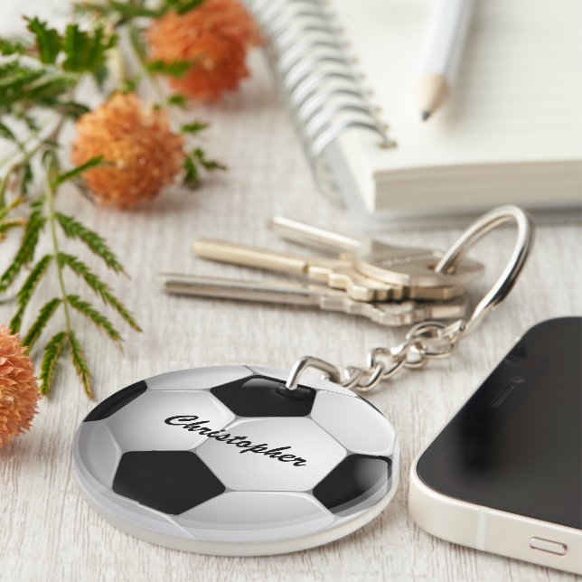 Porte-clefs Boule de football personnalisable (Devant droit)